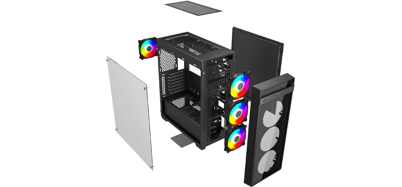 Gembird Fornax K700 chłodzenie obudowy