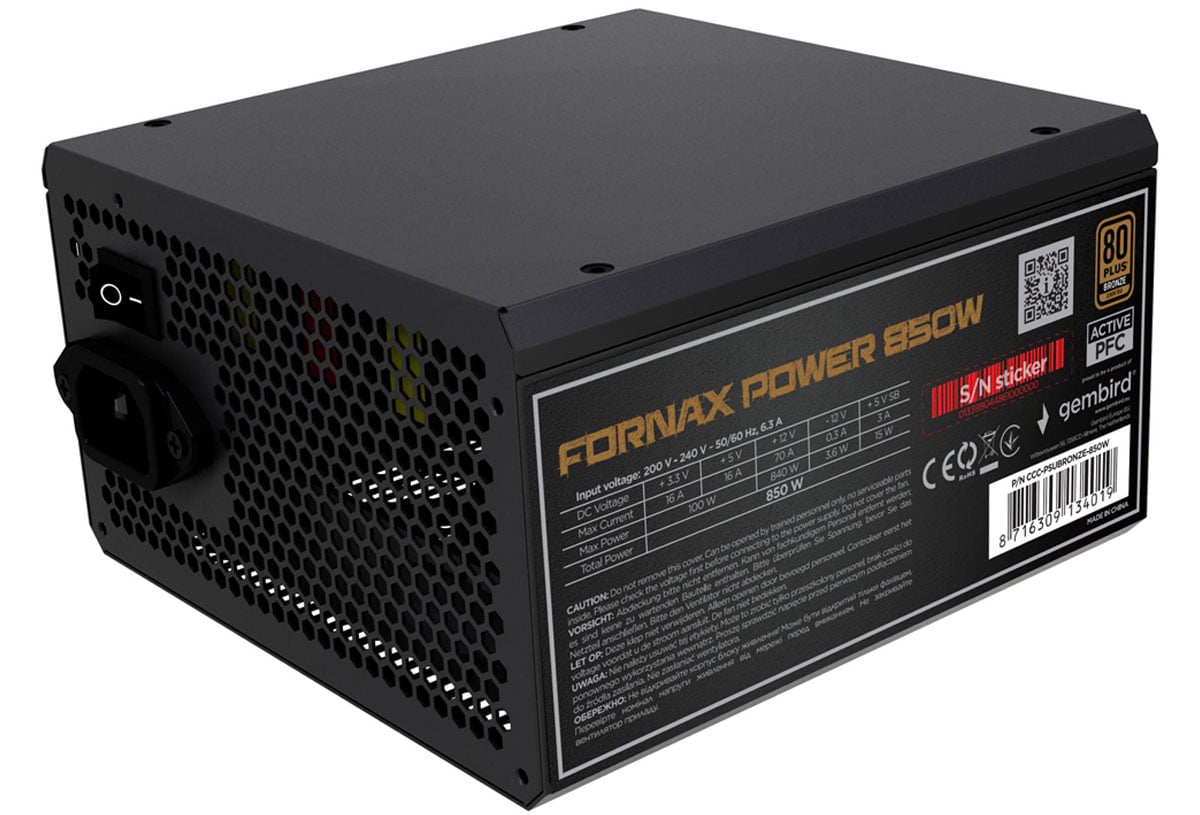 Gembird FX 850W 80 Plus Bronze