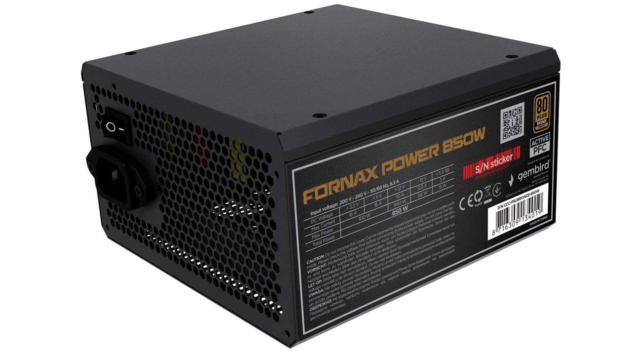 Gembird FX 850W 80 Plus Bronze