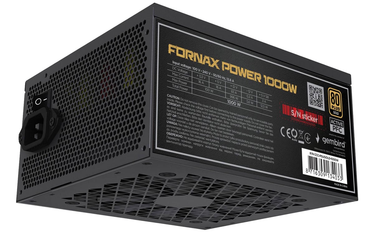 Gembird FX Modular 1000W Gold