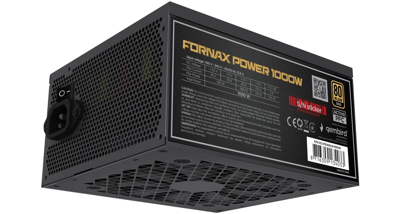 Gembird FX Modular 1000W Gold