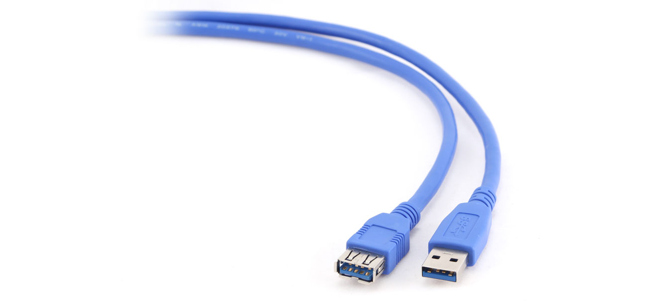 Kabel USB Gembird przedłużacz USB 3.0 A-A M/F 3m czarny/niebieski