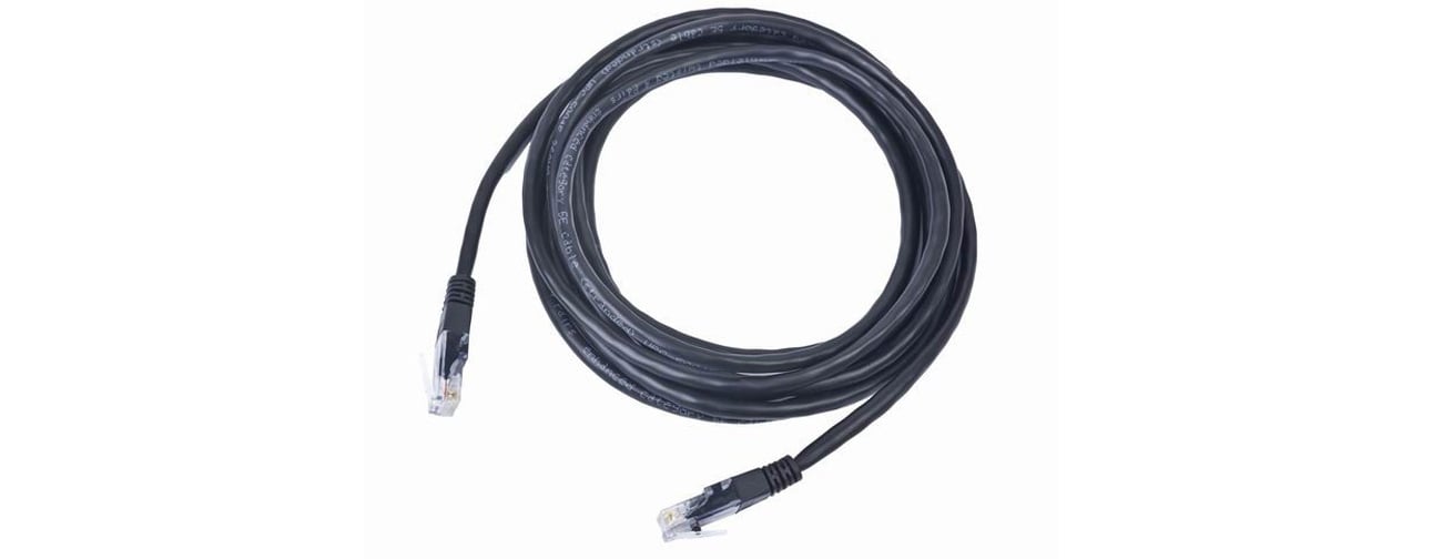 Kabel sieciowy RJ-45 (LAN) Gembird patchcord RJ-45 RJ45 5m UTP kat.5e czarny PP12-5M/BK