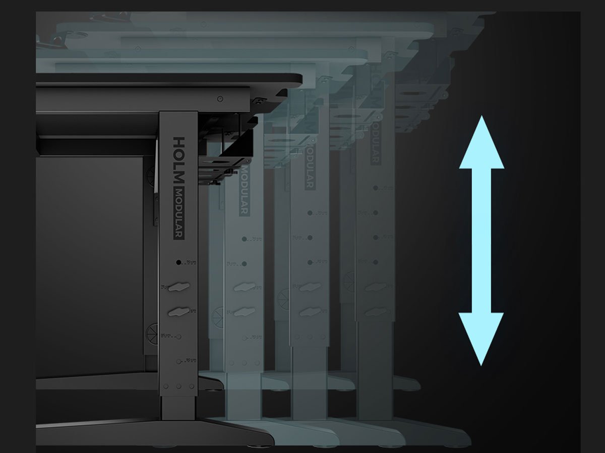 Biurko gamingowe Genesis HOLM MODULAR 180 - Stabilność i regulacja wysokości