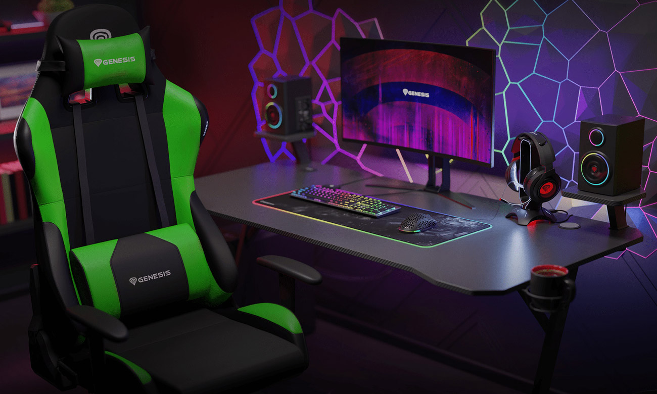 Fotel gamingowy Genesis Nitro 550 Czarno-zielony - Solidna konstrukcja