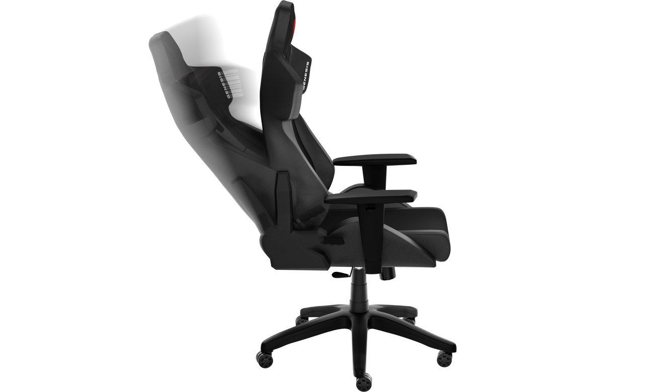 Fotel gamingowy Genesis Nitro 650 Onyx Black - Widok z boku, regulacja