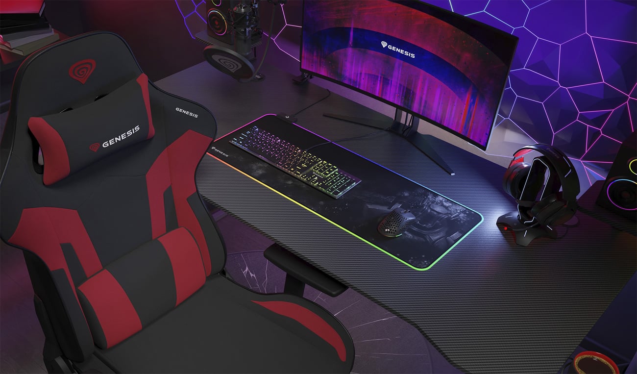 Fotel gamingowy Genesis Nitro 720 czarno-czerwony - Lifestyle