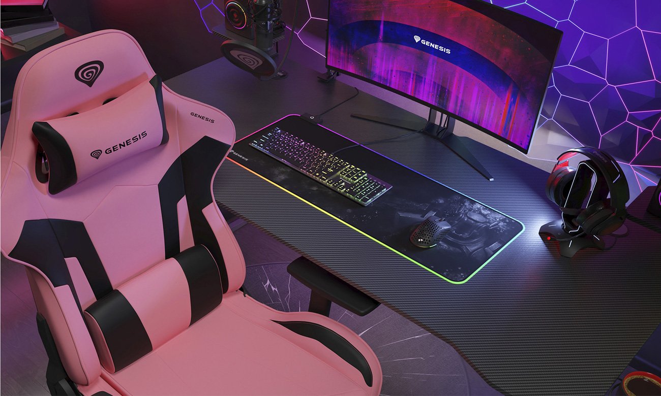 Fotel gamingowy Genesis Nitro 720 różowo-czarny - Lifestyle