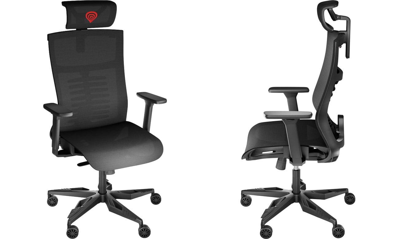 Fotel gamingowy Genesis Astat 700 Czarny - Widok od przodu pod kątem i z boku