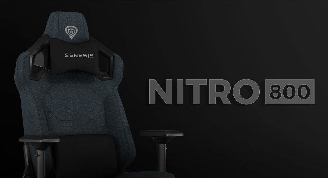 Fotel gamingowy Genesis Nitro 800 Szary - Grafika z tłem