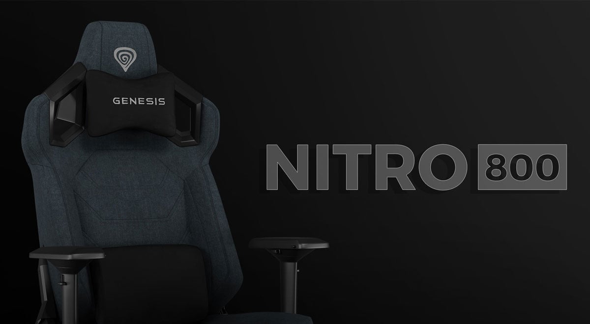 Fotel gamingowy Genesis Nitro 800 Szary - Grafika z tłem