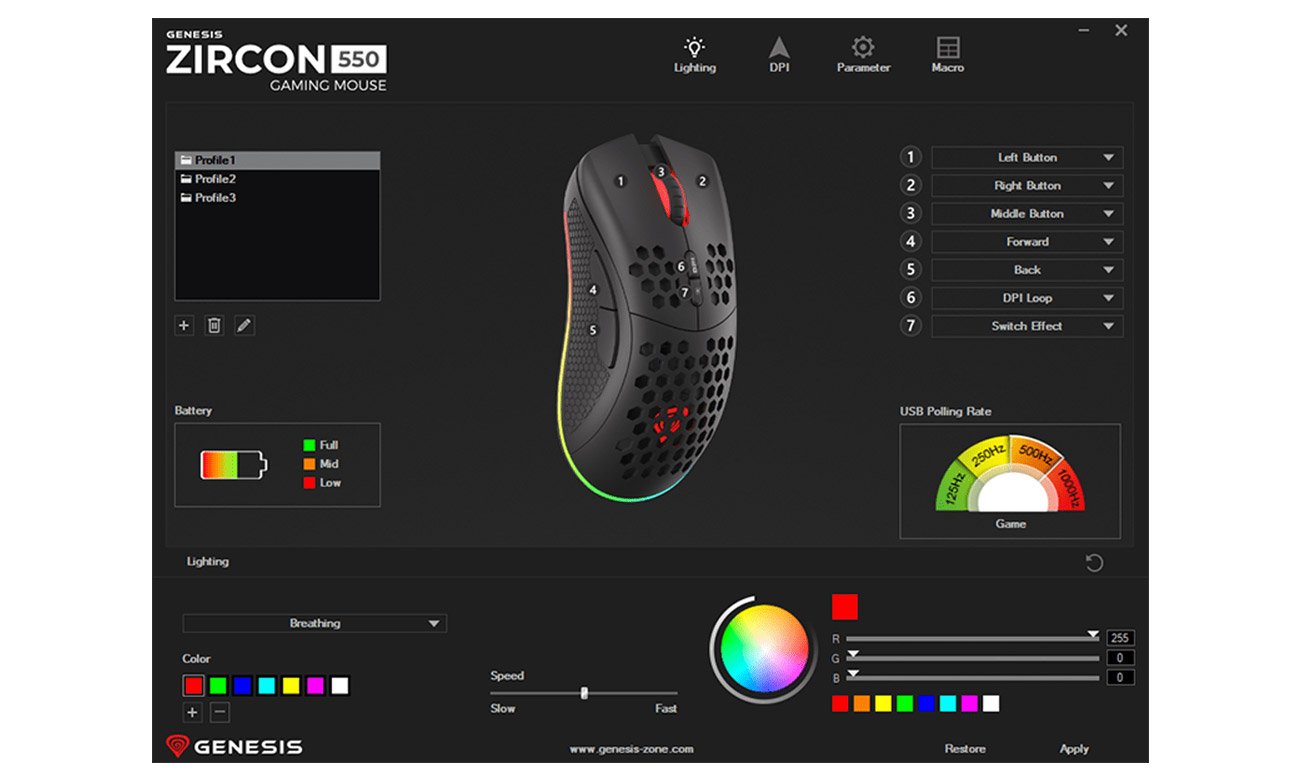 Mysz gamingowa Genesis Zircon 550