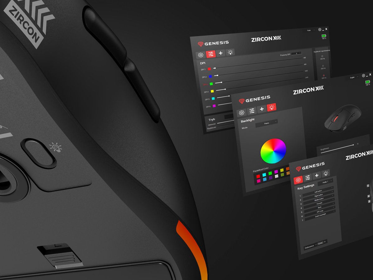 Genesis ZIRCON XIII Custom Wireless oprogramowanie