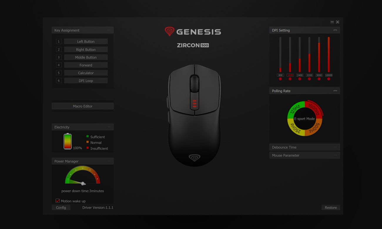 Genesis Zircon 500 oprogramowanie