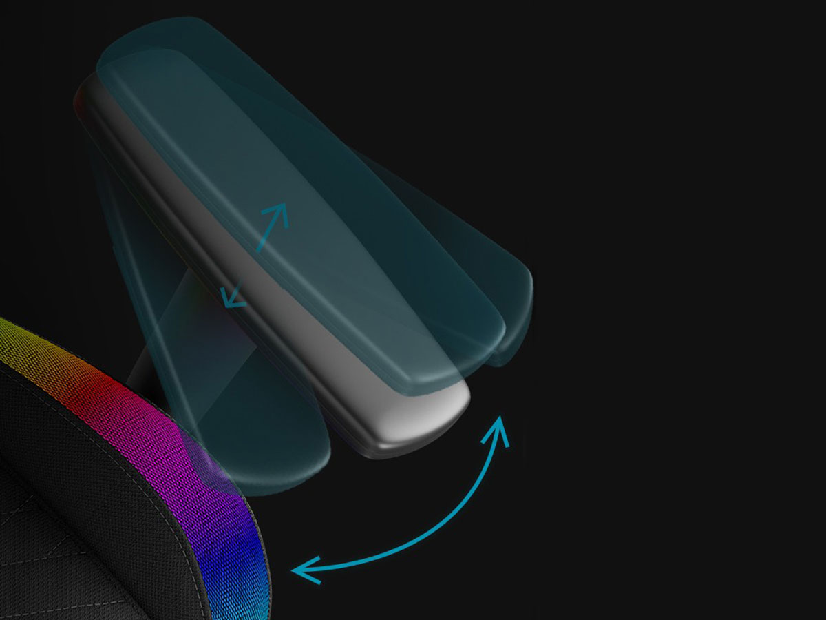 Fotel gamingowy Genesis Trit 660 RGB Szary - Podłokietniki 2D