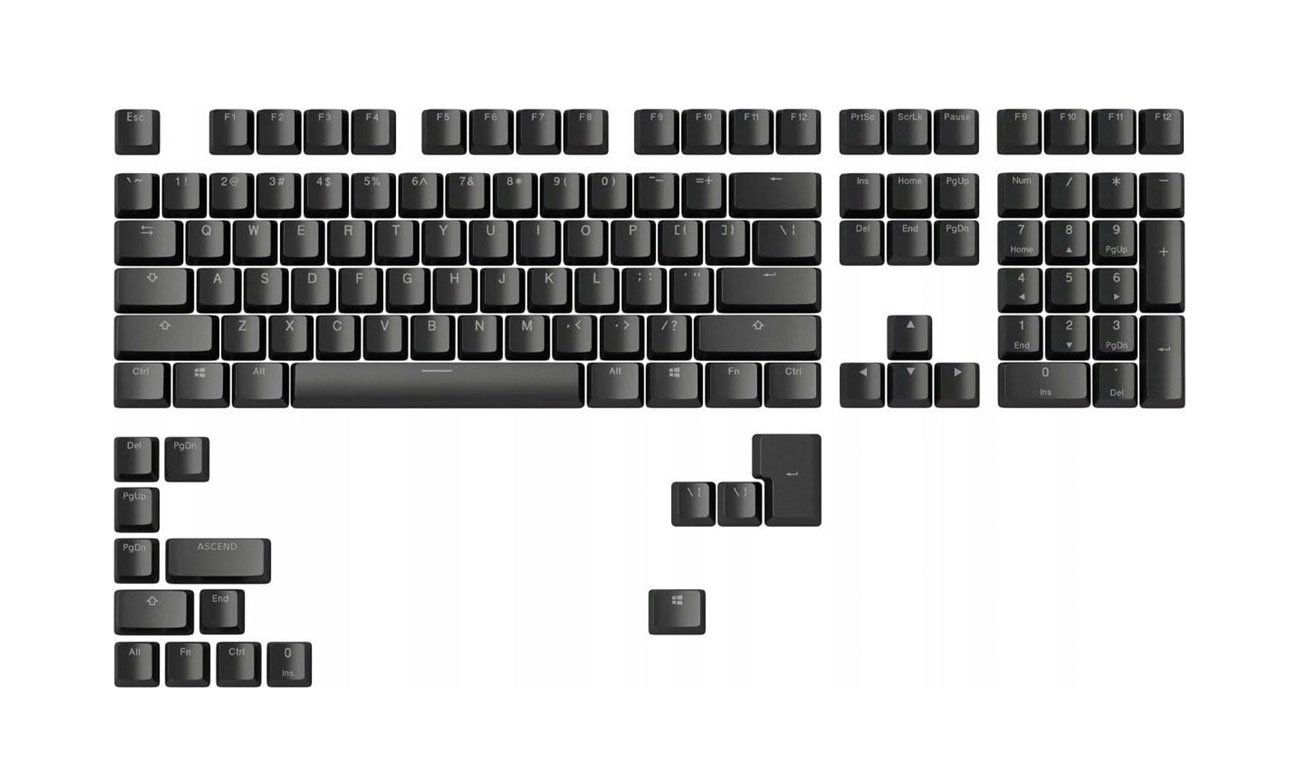 Glorious Doubleshot V2 Keycaps Black