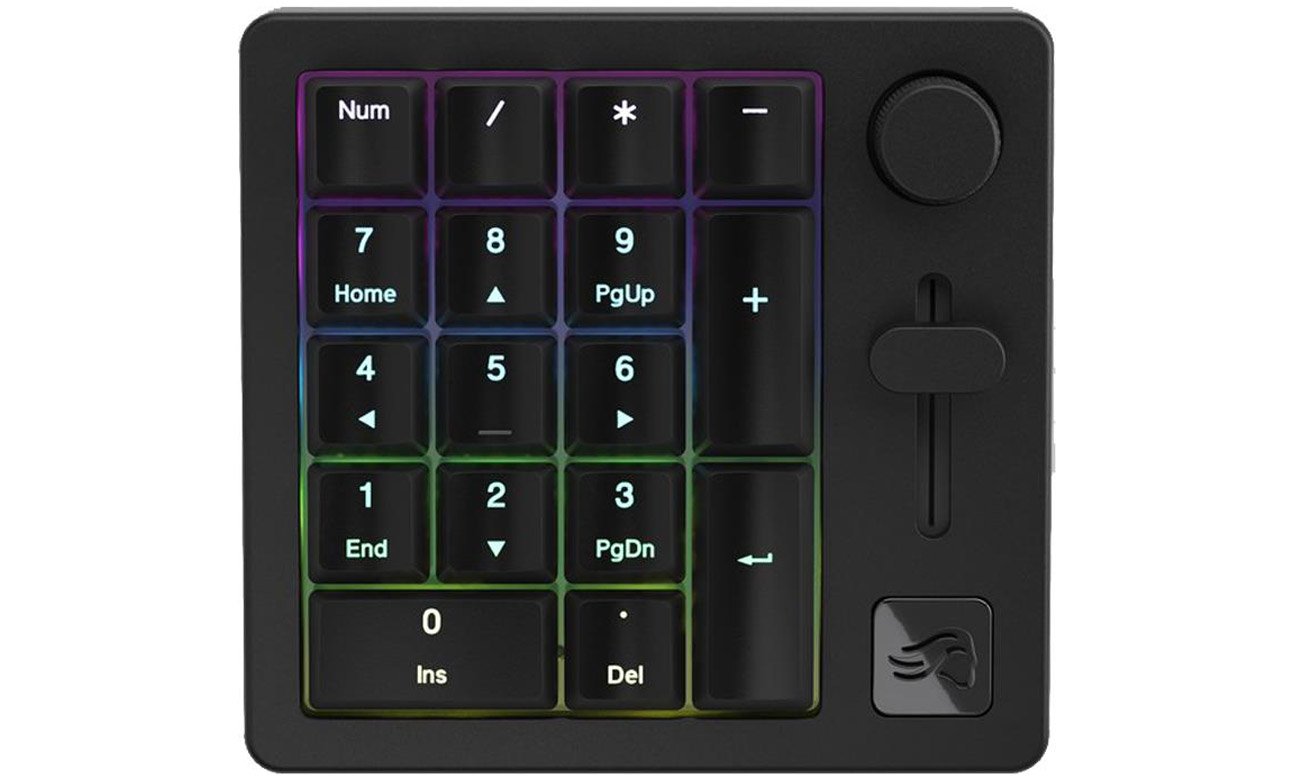 Klawiatura numeryczna Glorious PC Gaming Race GMMK Wireless Numpad Czarna - Widok od góry