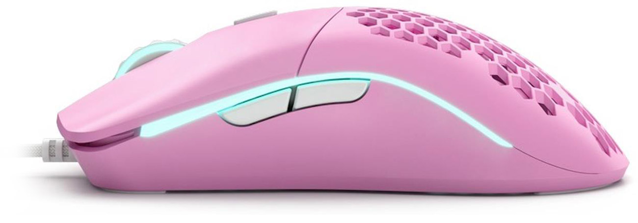 Mysz dla graczy Glorious PC Gaming Race Model O- Pink - Widok lewego boku