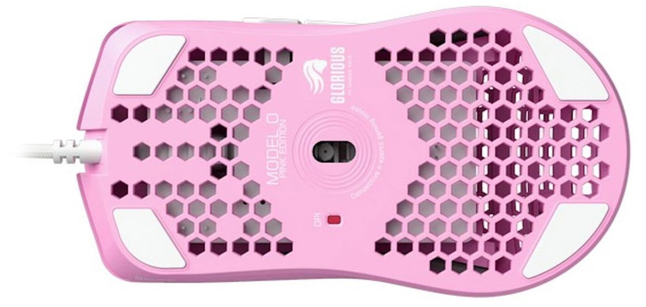 Mysz dla graczy Glorious PC Gaming Race Model O Pink - Widok od dołu