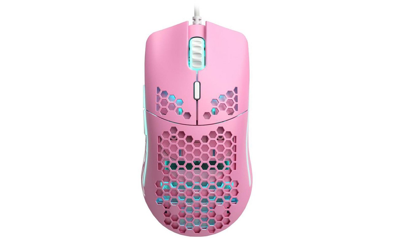 Mysz dla graczy Glorious PC Gaming Race Model O Pink - Widok od góry