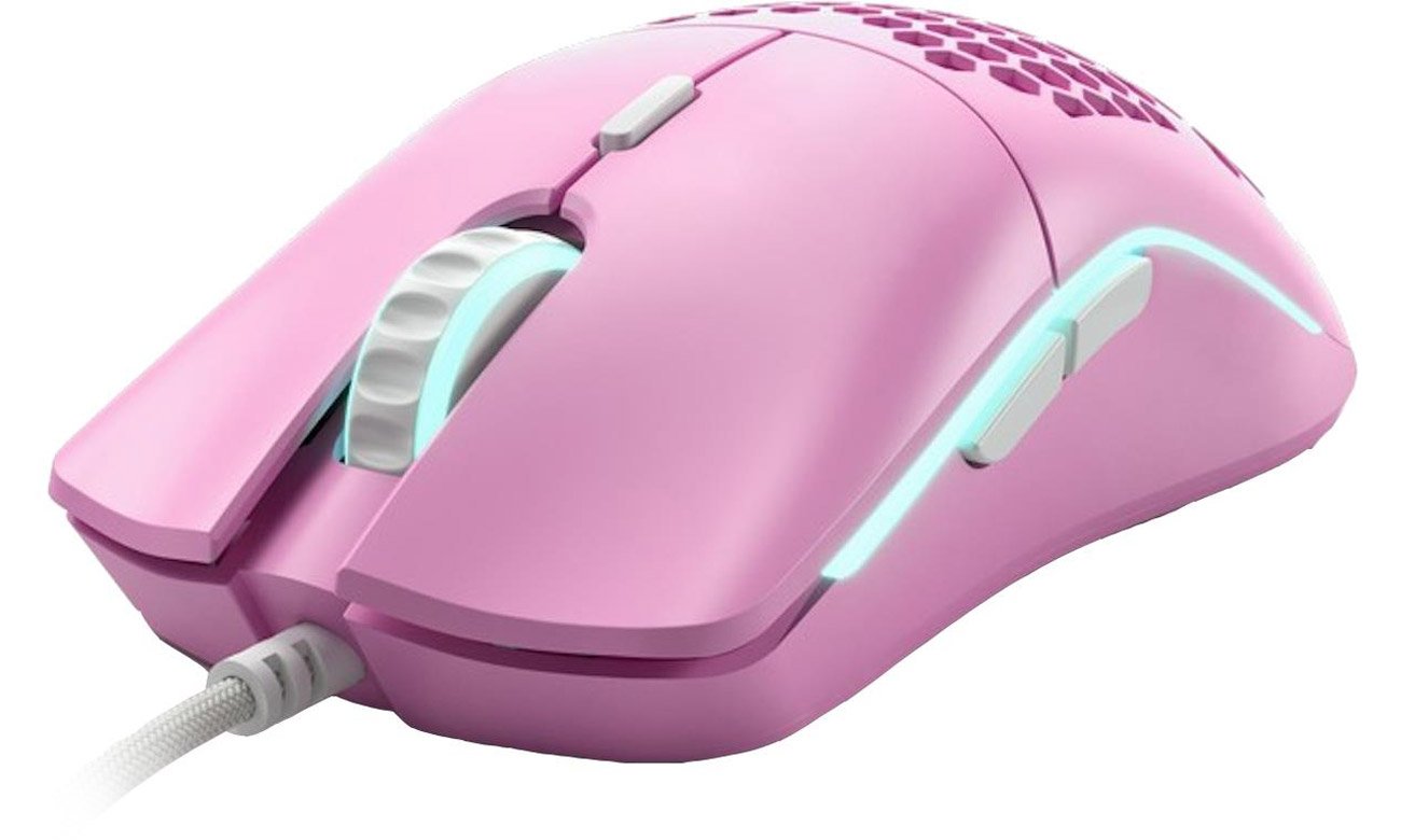 Mysz dla graczy Glorious PC Gaming Race Model O Pink - Widok od przodu pod kątem