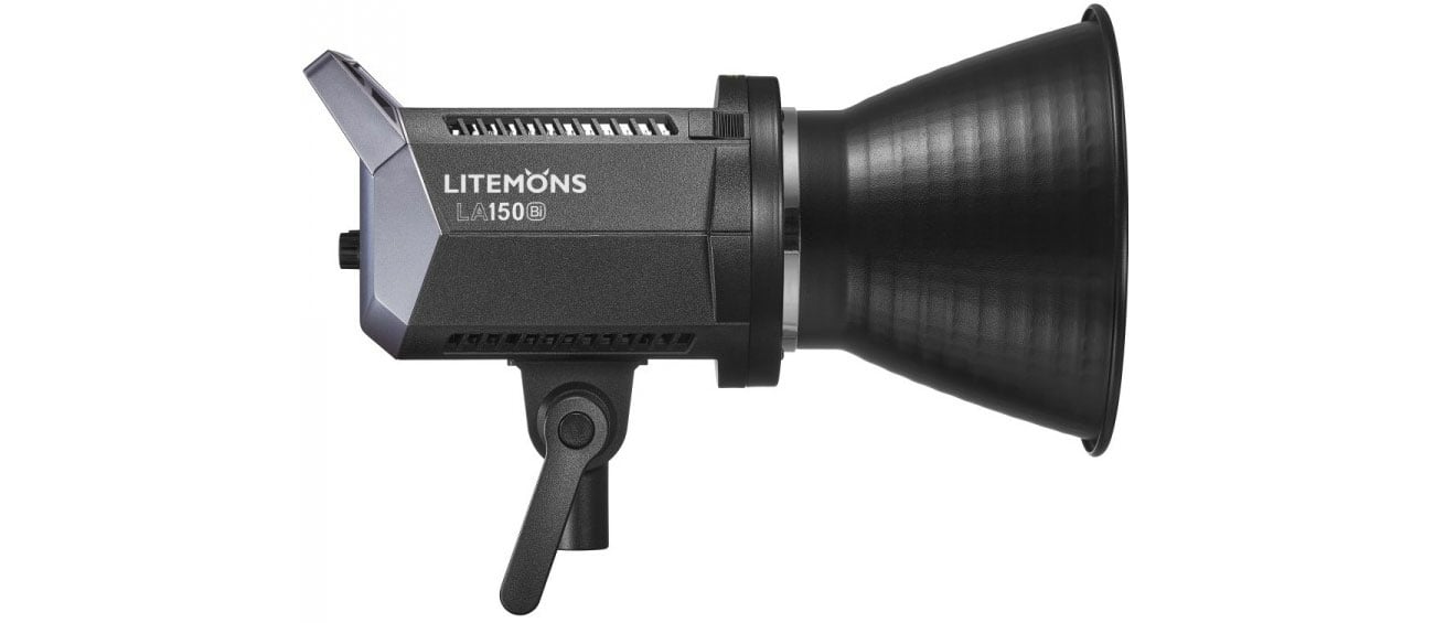 Lampa LED Godox LA150Bi 2800-6500K widok z boku