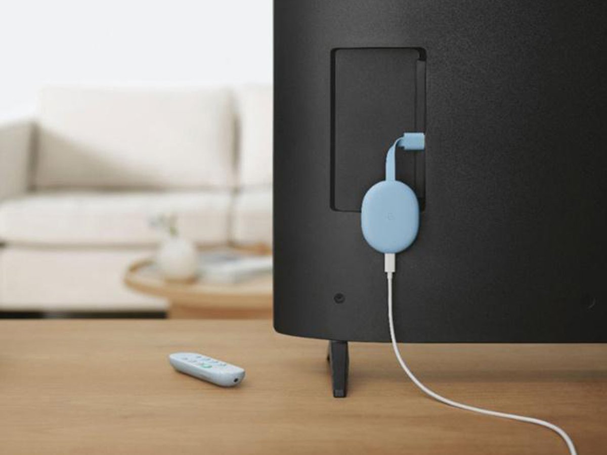 Google Chromecast 4.0 Multimedia-Player Blau - Lifestyle-Grafik