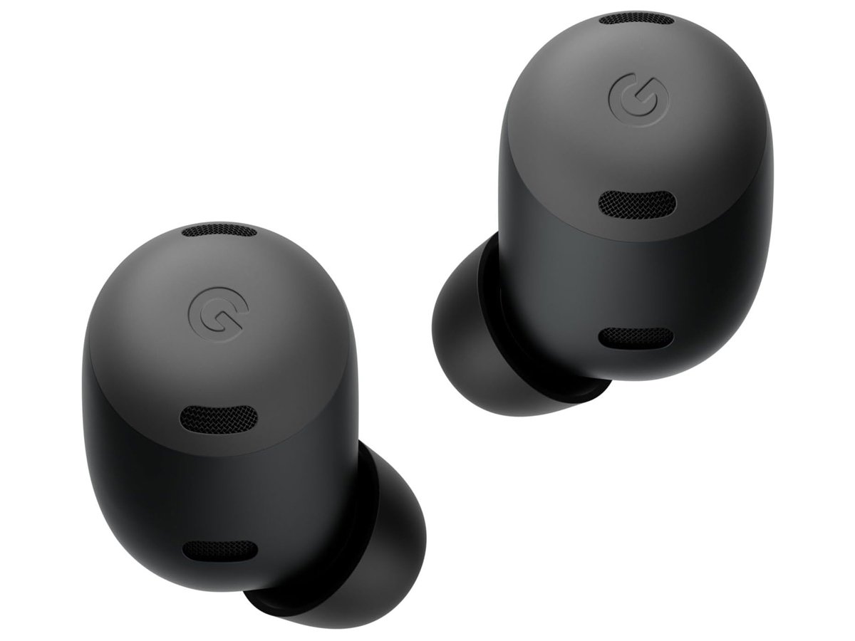 Google Pixel Buds Pro Carbon Drahtlose Kopfhörer - Ansicht der linken und rechten Kopfhörer