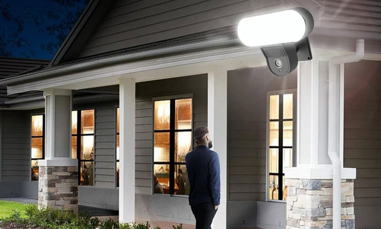 Gosund Inteligentna kamera zewnętrzna WiFi z reflektorem IPC3, IP65