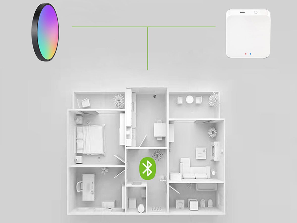Inteligentna lampa sufitowa 30 cm Bluetooth Gosund LB13 - Grafika lifestyle