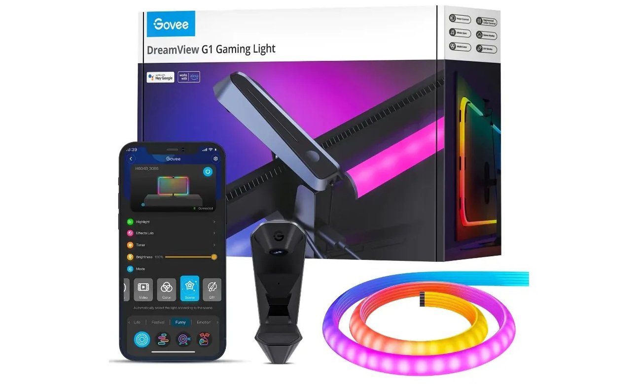 LED-Beleuchtung Govee H604B Dreamview G1 - Gesamtansicht + Verpackung