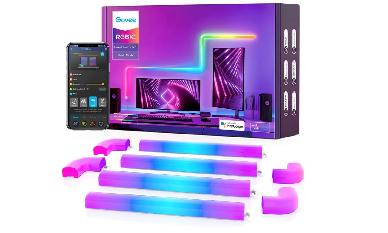 Panele LED Govee H6062 Glide Wall (8+4) - Widok ogólny zestawu