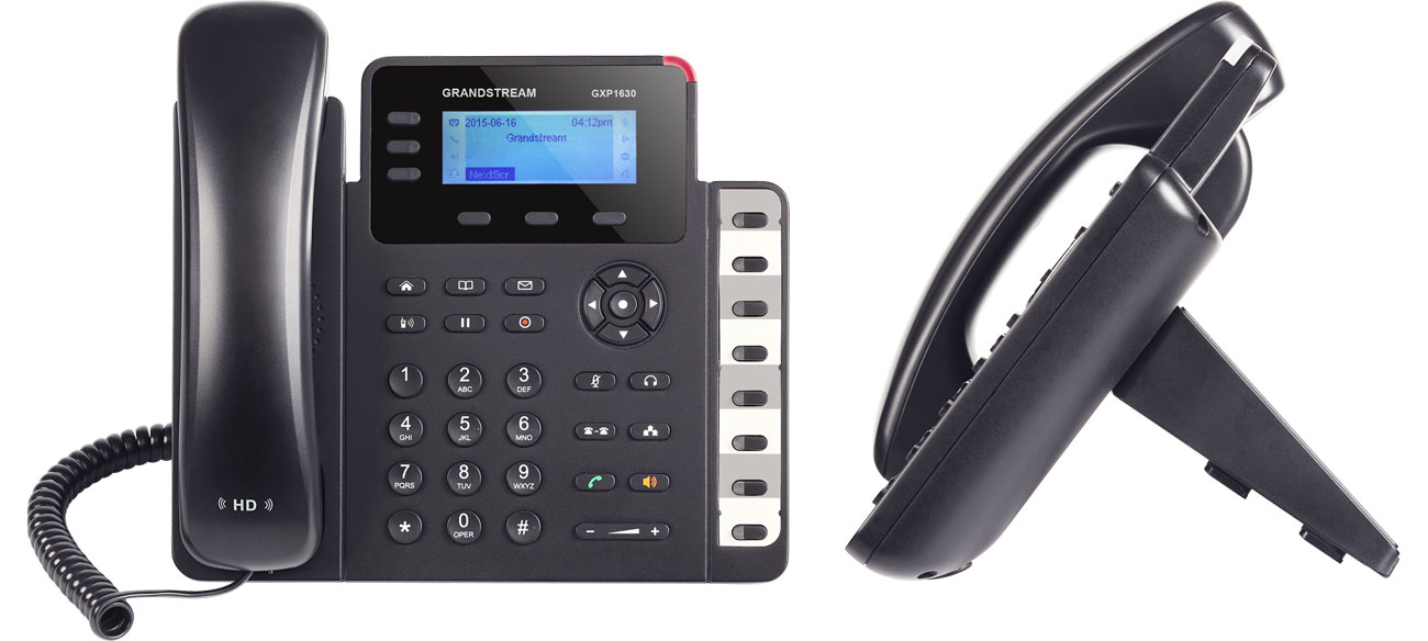 Grandstream GXP 1630 HD 3-linie 2x100/1000Mbps 3xSIP PoE