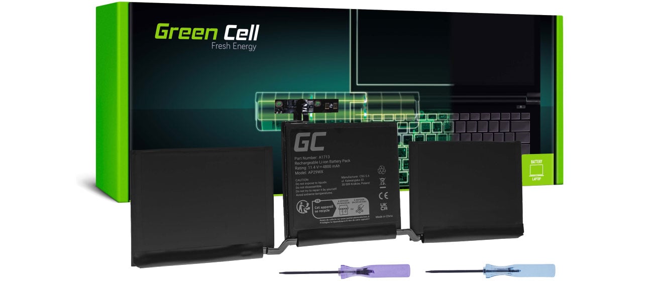 Green Cell A1713 do Apple MacBook Pro 13 A1708