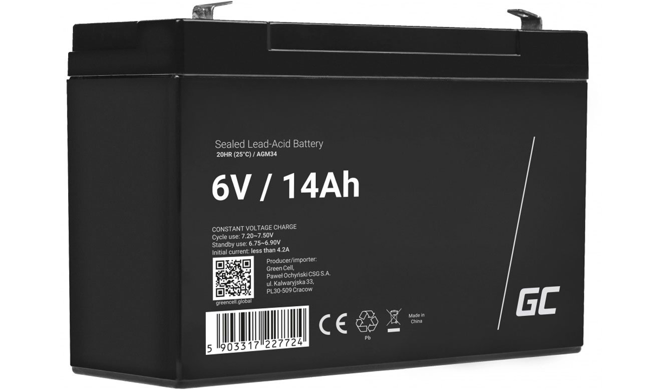 Akumulator Green Cell AGM 6V