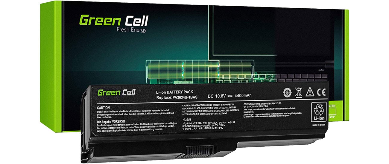 Green Cell Bateria do Toshiba (4400 mAh, 10.8V, 11.1V) TS03