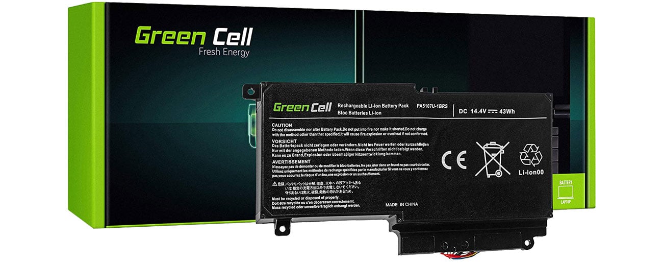 Green Cell Batterie für Toshiba (2838 mAh, 14.4V, 14.8V) TS51