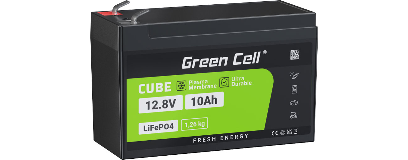 Akumulator Green Cell LiFePO4 10 Ah 12,8 V 128 Wh