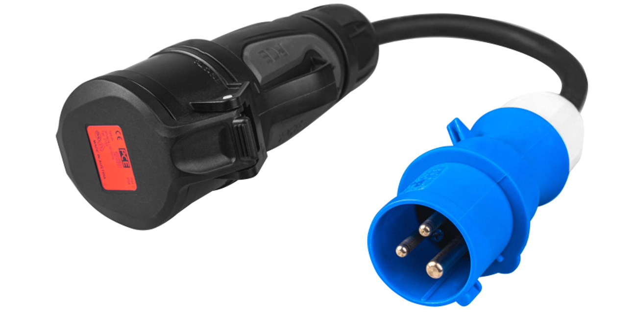 Adapter Green Cell CEE 16 A do niebieskiej CEE 16 A (3 PIN)