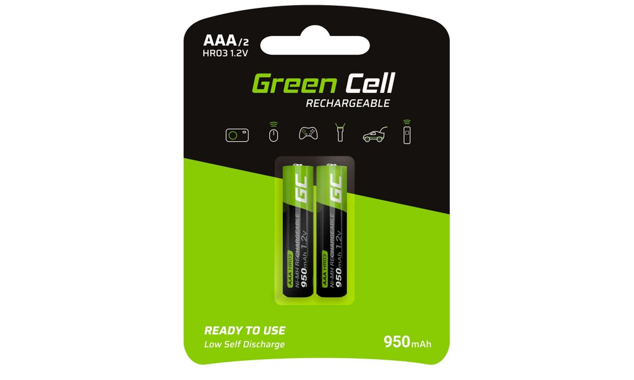 Akkus Green Cell 2x AAA HR03 950mAh