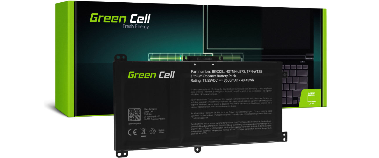 Green Cell BK03XL 916811-855 do HP