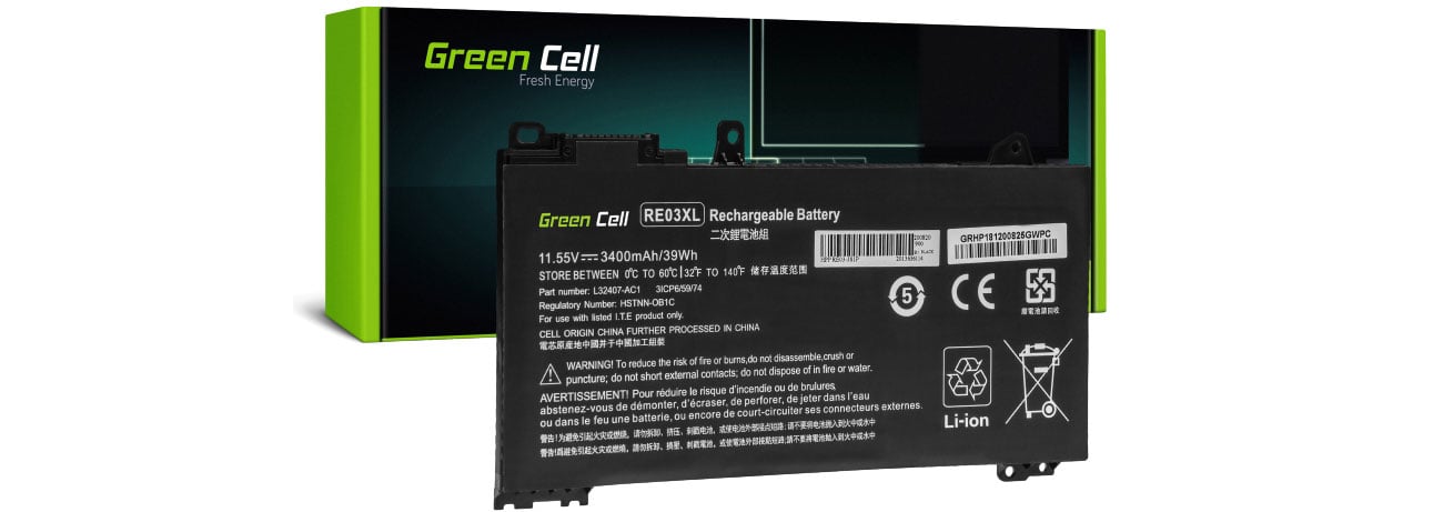 Green Cell RE03XL L32656-005 für HP