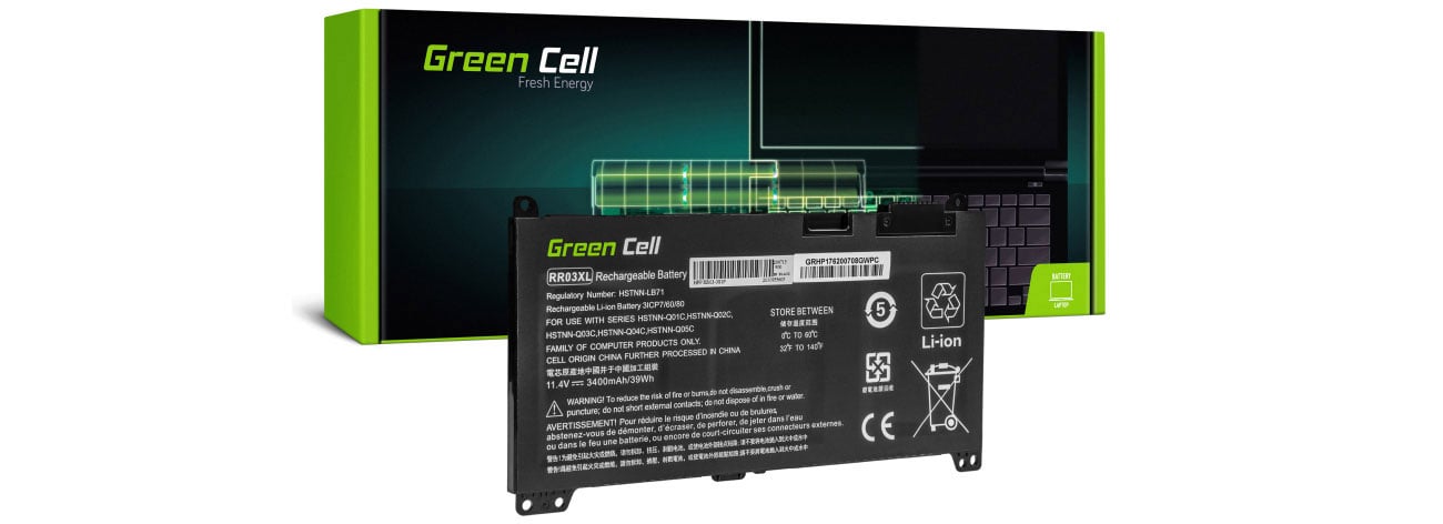 Green Cell RR03XL 851610-855 für HP