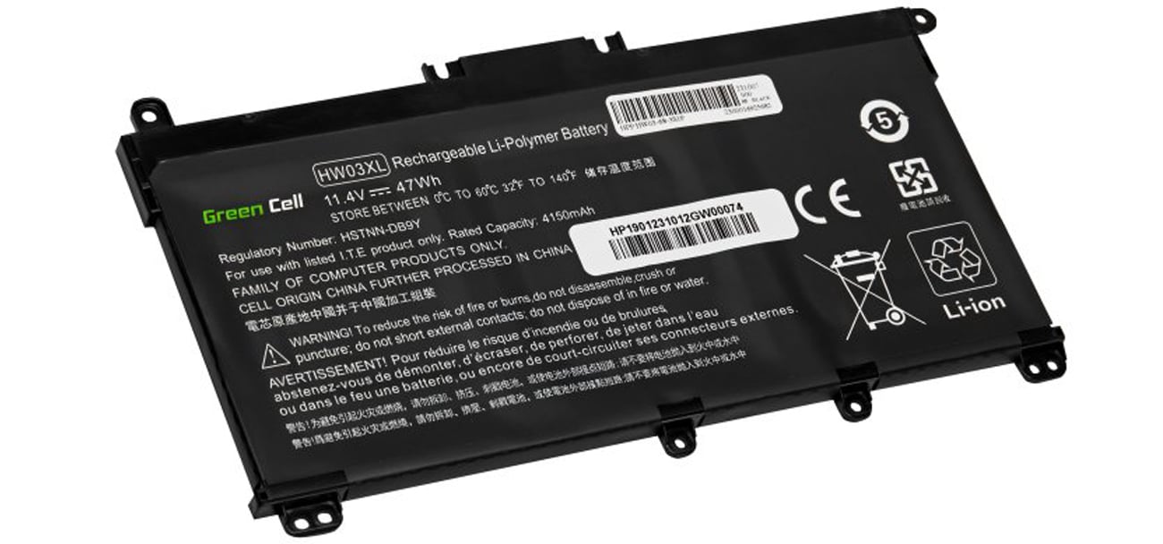 Bateria Green Cell HW03XL L97300-005 do HP