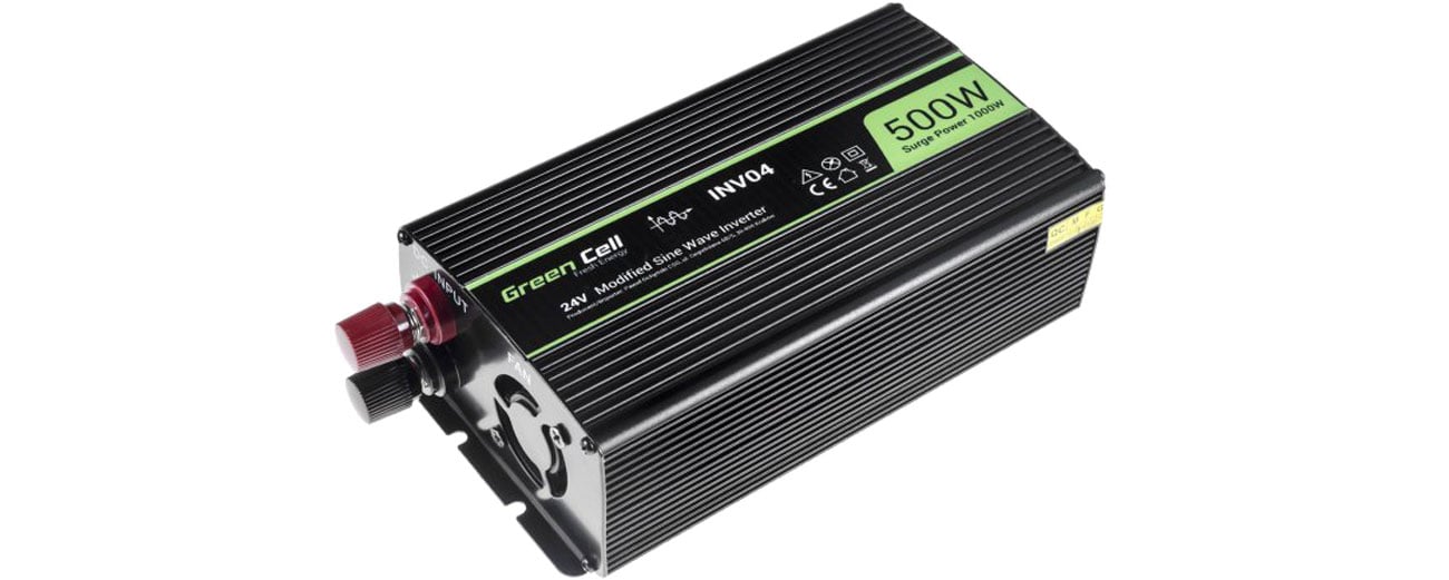 Green Cell Przetwornica napięcia 24V na 230V 500W/1000W INV04