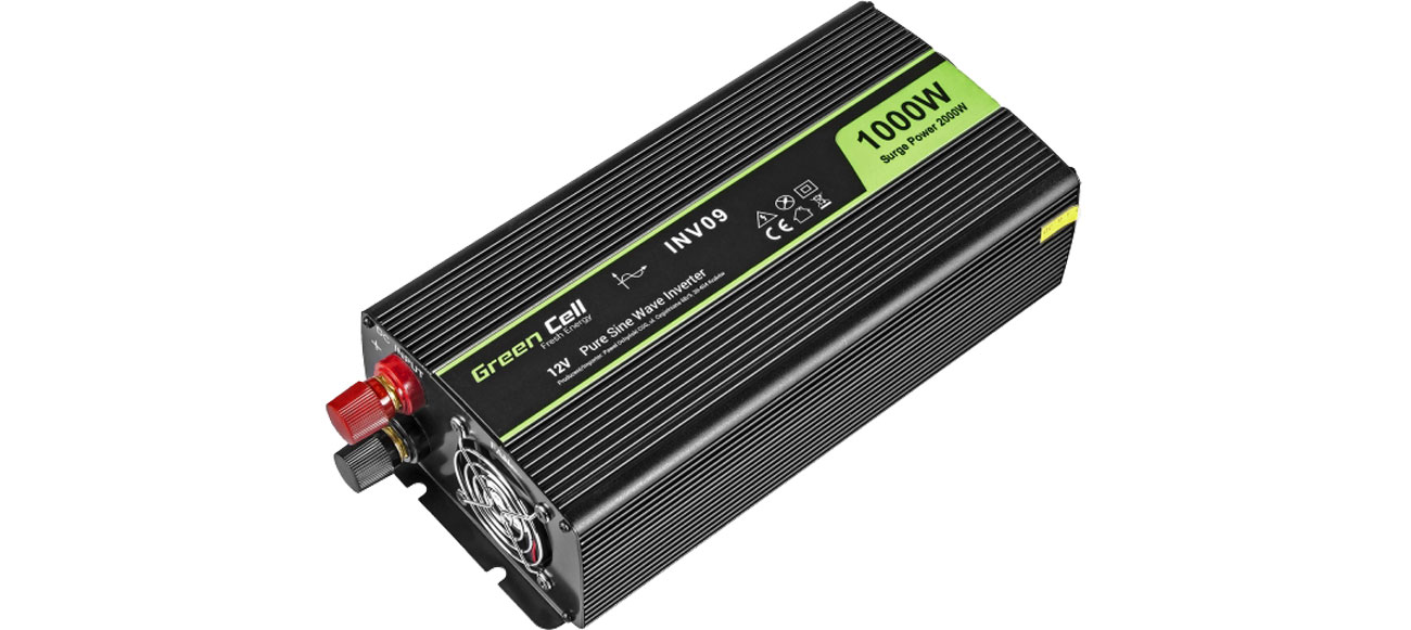 Green Cell Przetwornica napięcia 12V na 230V 1000W/2000W INV09