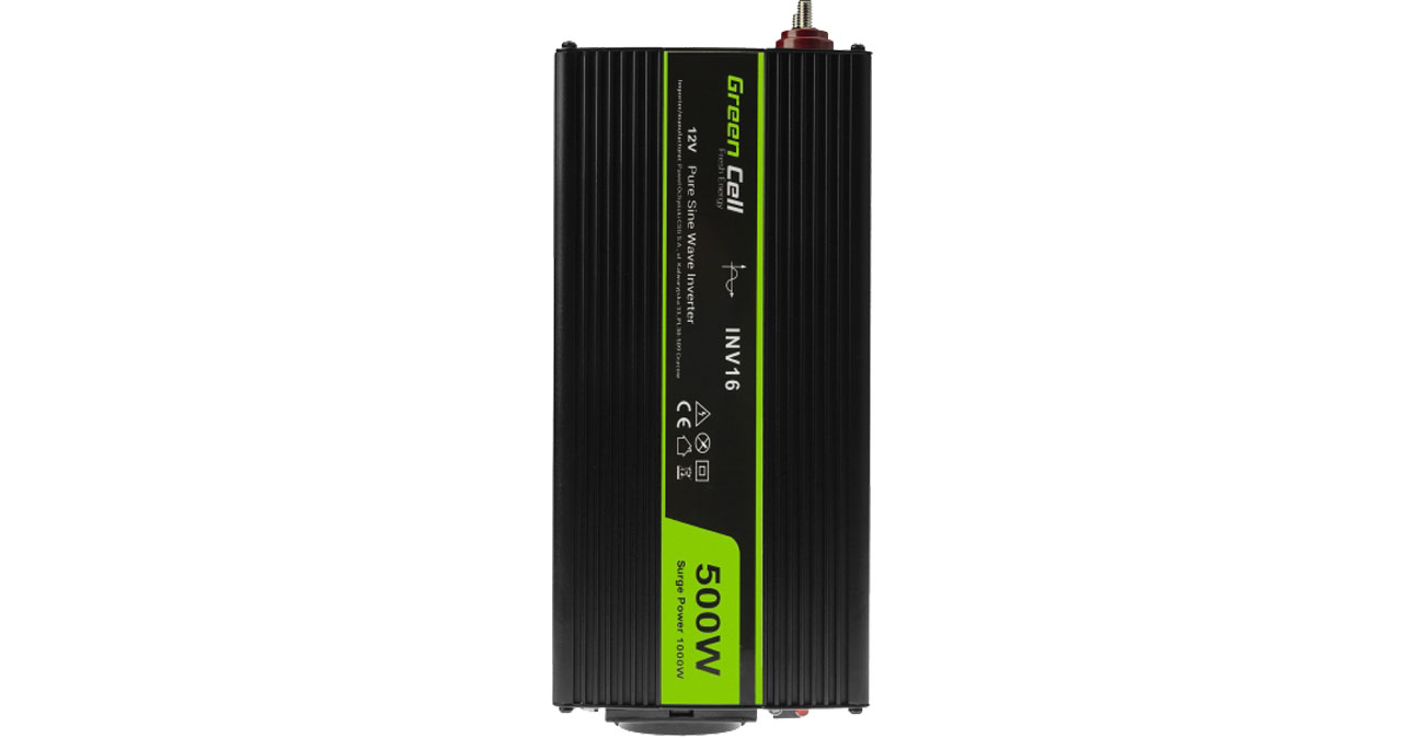 Green Cell Przetwornica napięcia 12V na 230V 500W/1000W INV16