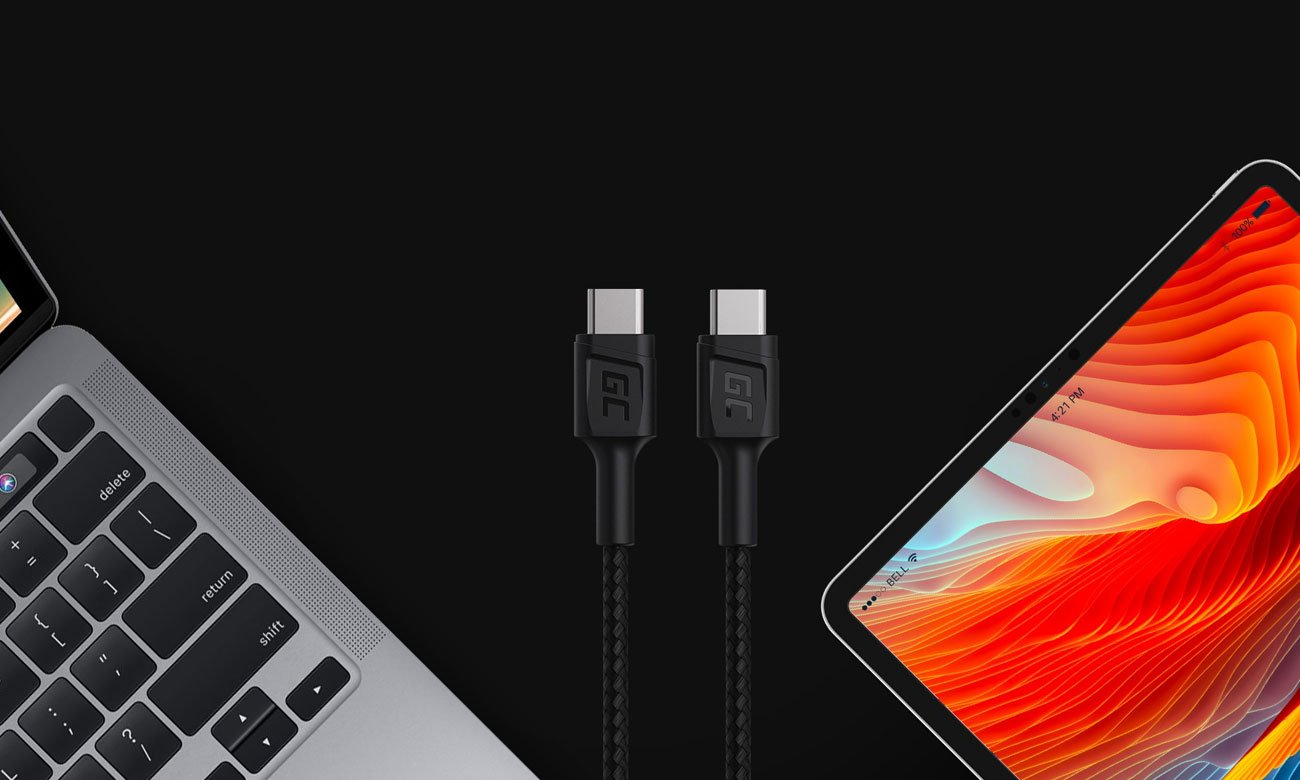 Kabel Green Cell USB-C - USB-C 2m złącza