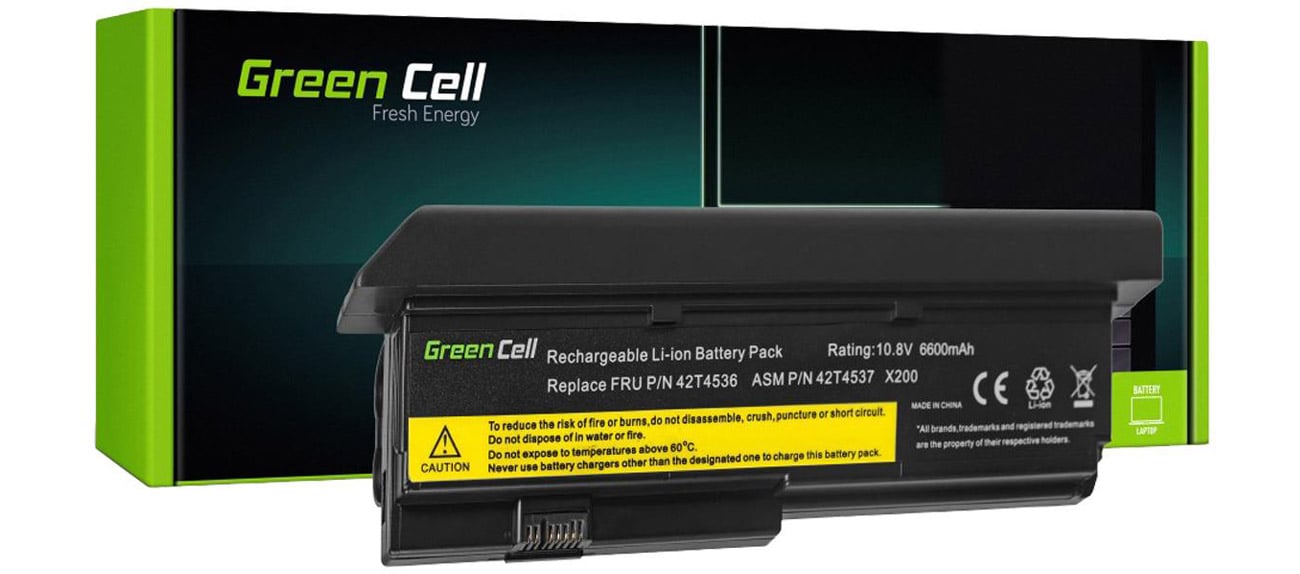 Bateria Green Cell 42T4650 do Lenovo ThinkPad X200 X201 X200s X201i