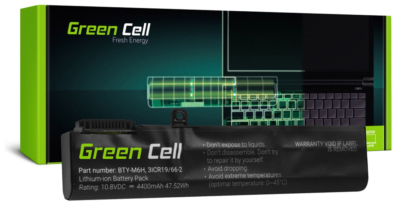 Green Cell BTY-M6H do MSI - Widok ogólny